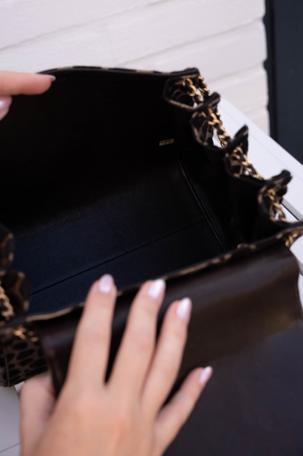 Chanel Limited Edition Klappentasche aus Kalbshaar mit Giraffendruck
