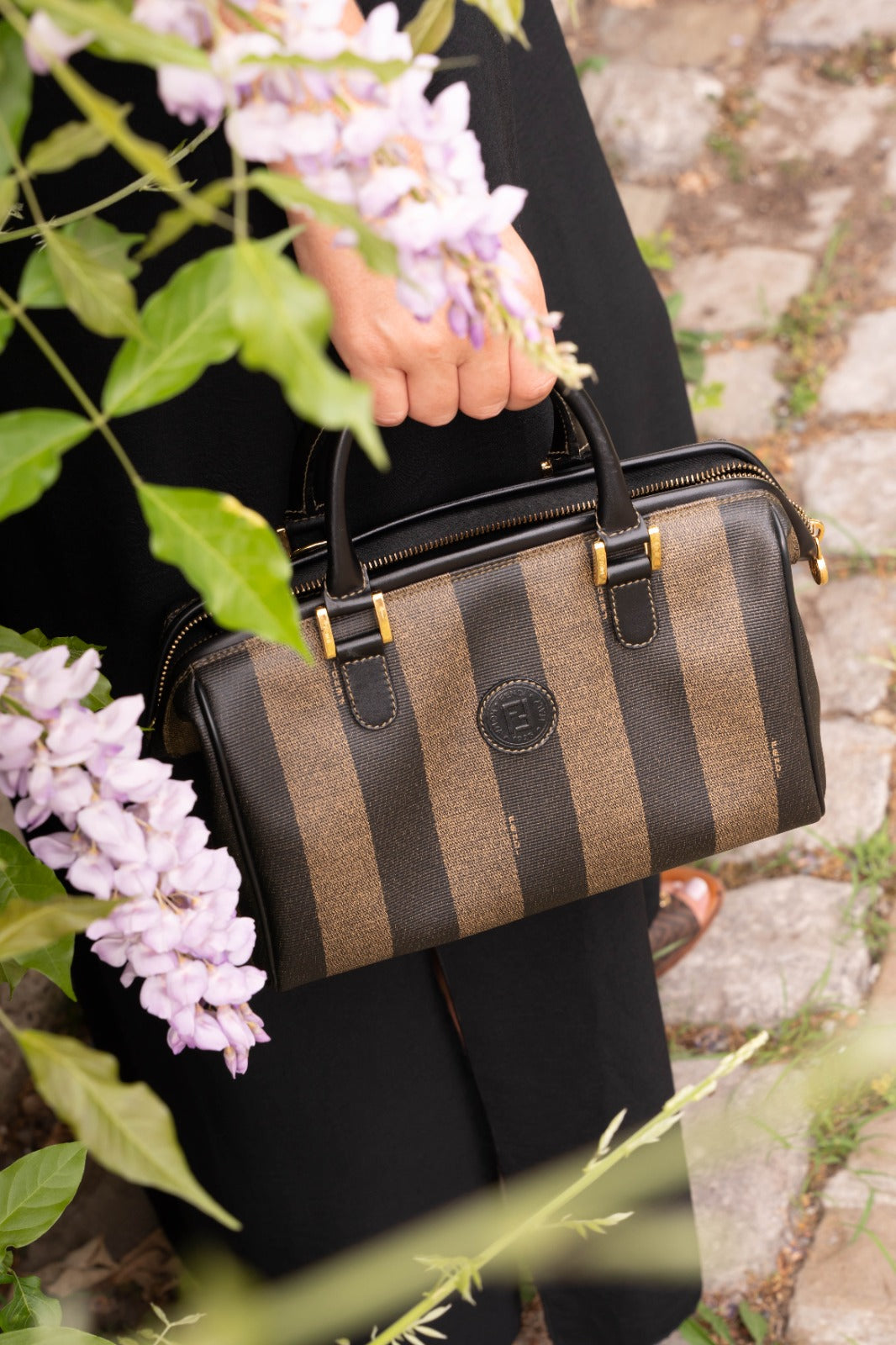 Fendi Pequin Boston Bag Mini