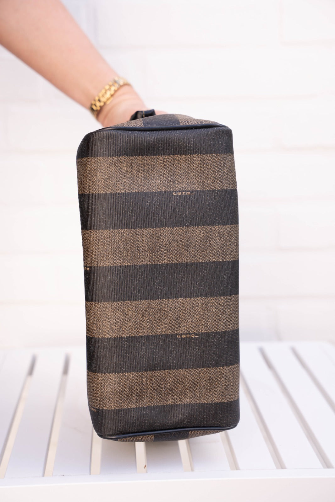 Fendi Pequin Boston Bag Mini