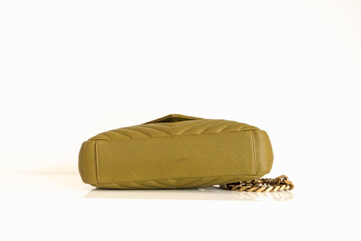 Saint Laurent College Bag Khaki Green