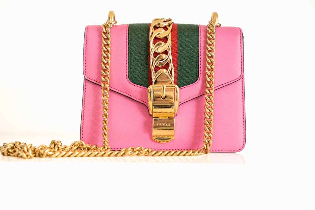 Gucci Sylvie Mini Chain Bag Pink