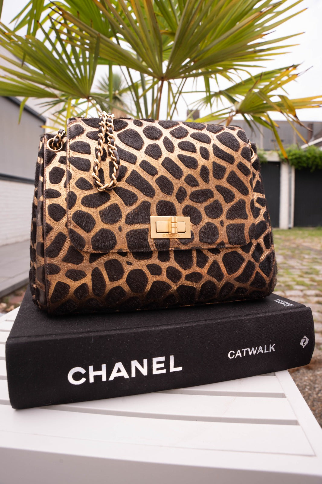 Chanel Limited Edition Giraffe Print Calf Hair Flap