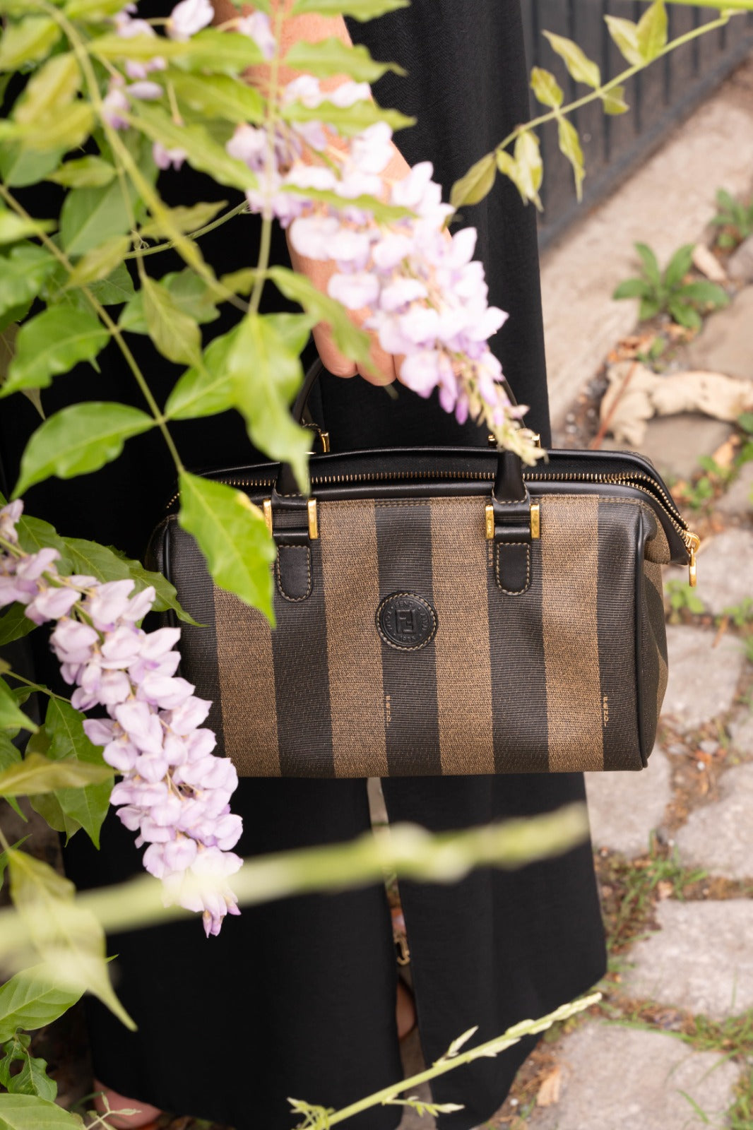 Fendi Pequin Boston Bag Mini