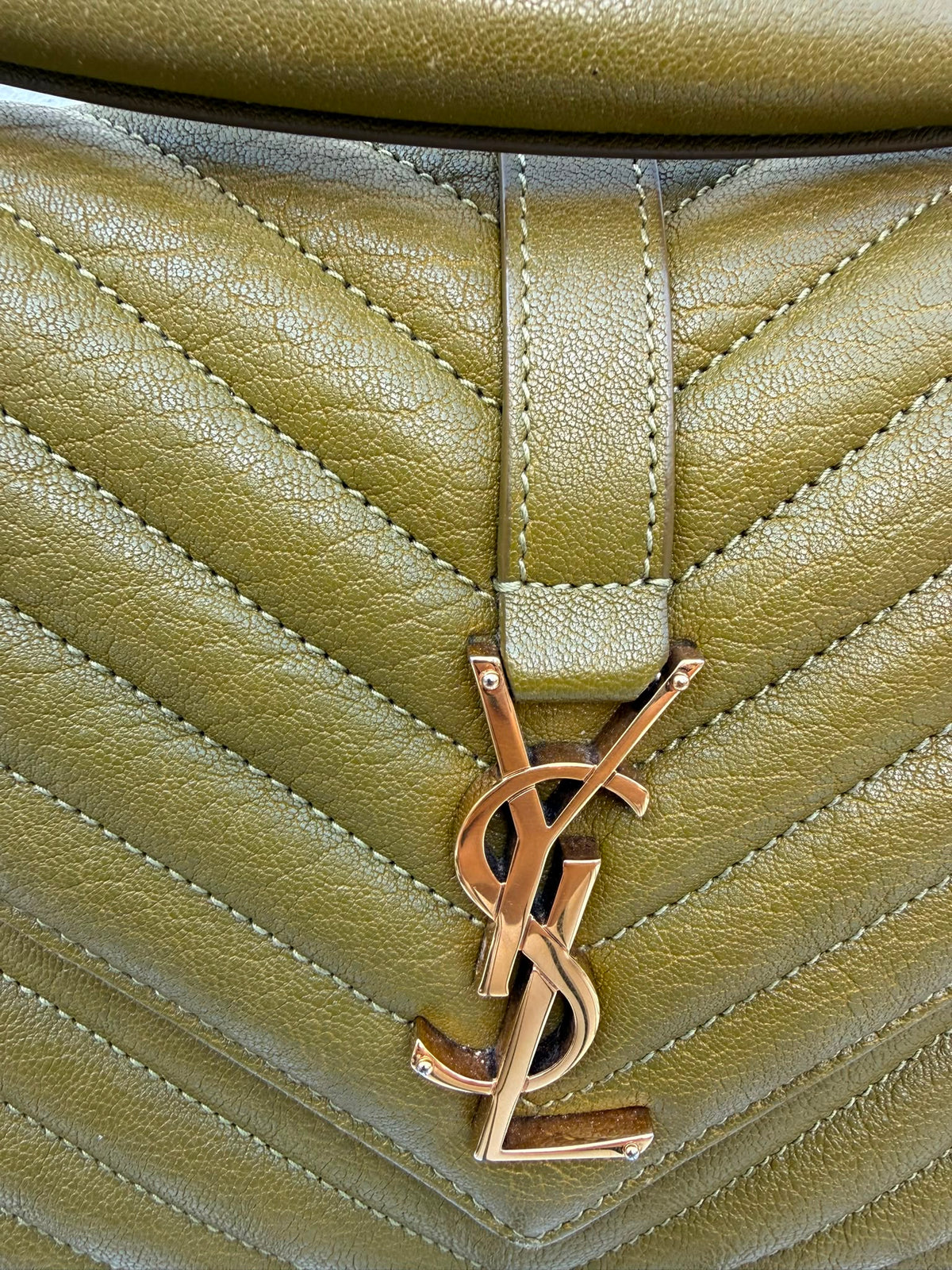 Saint Laurent College Bag Khaki Green