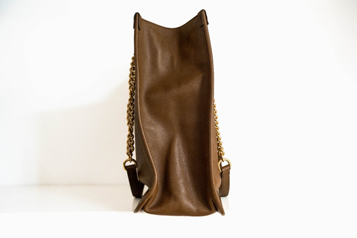 Gucci Horsebit Leather Tote Brown