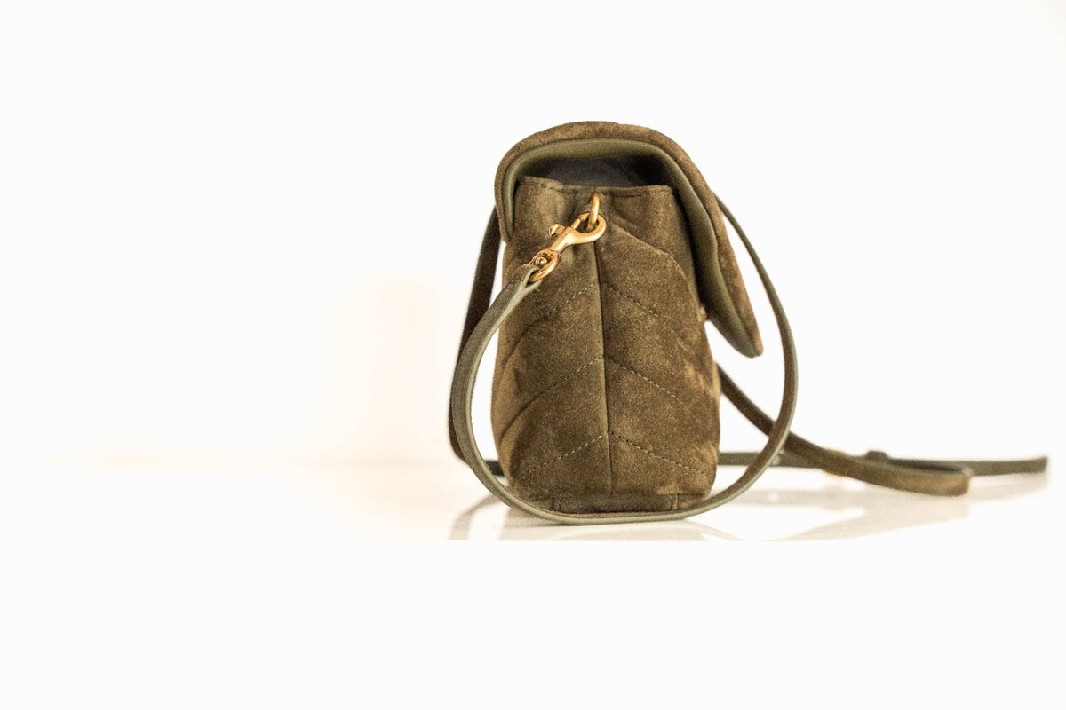 Saint Laurent LouLou Toy Khaki Suede