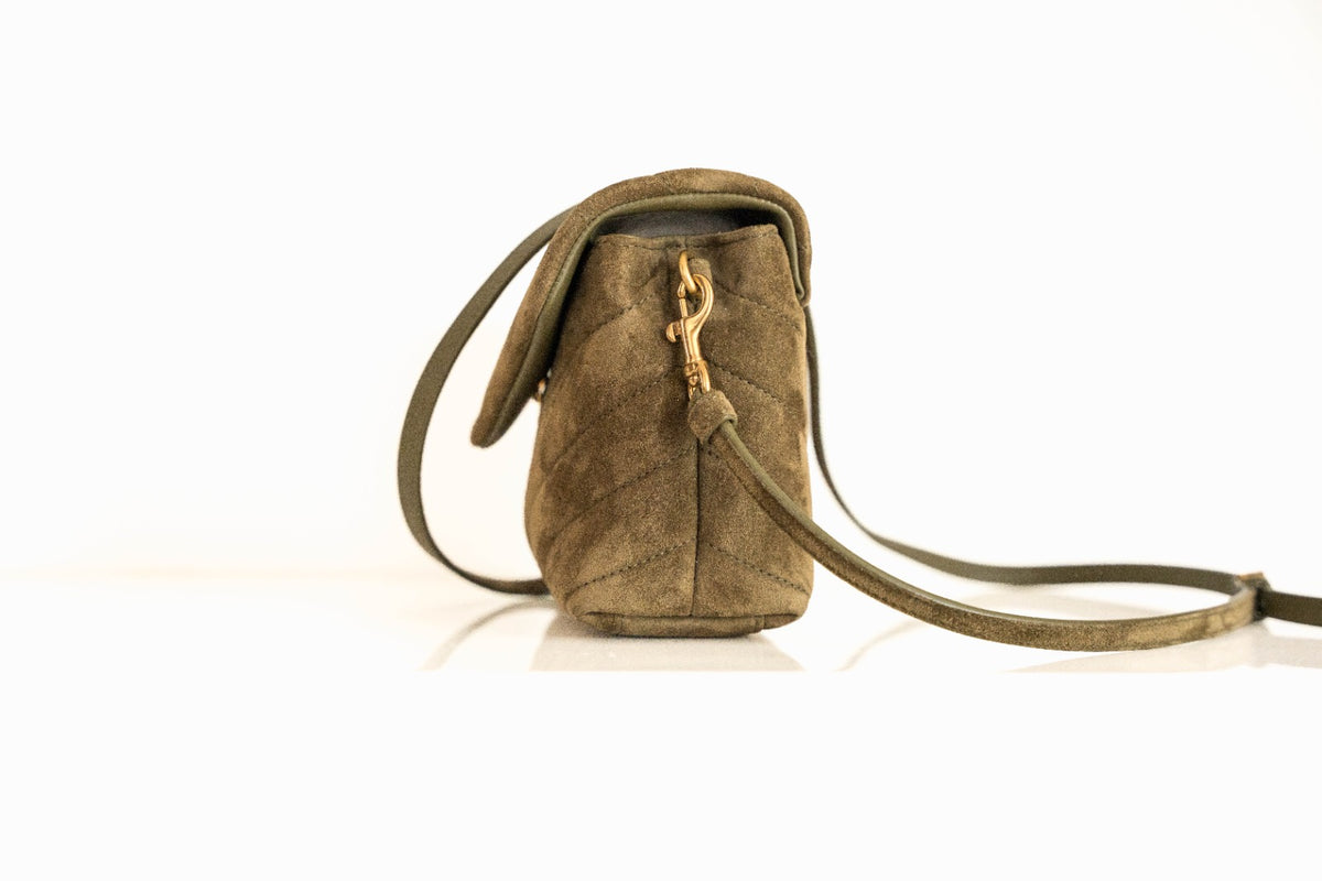 Saint Laurent LouLou Toy Khaki Suede