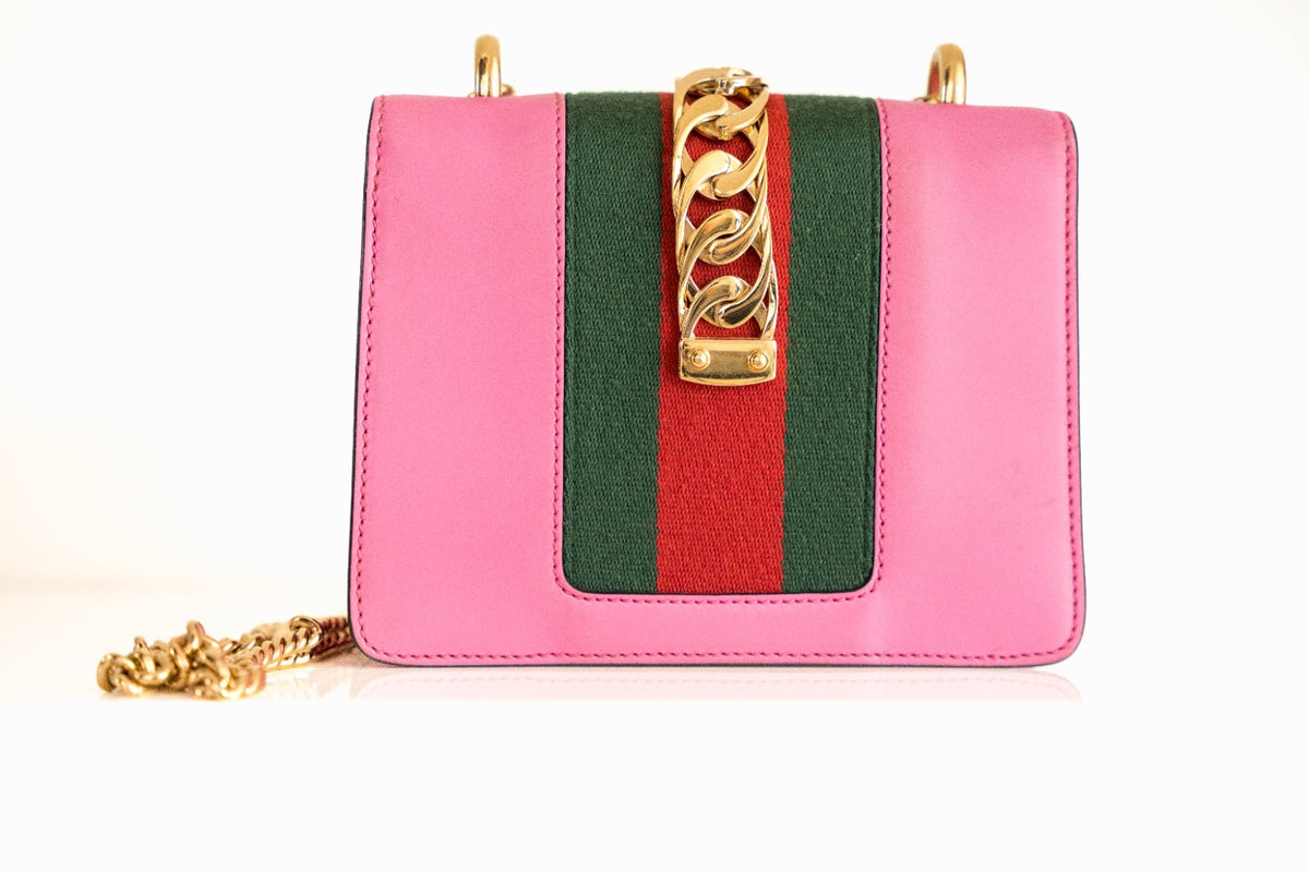 Gucci Sylvie Mini Chain Bag Pink
